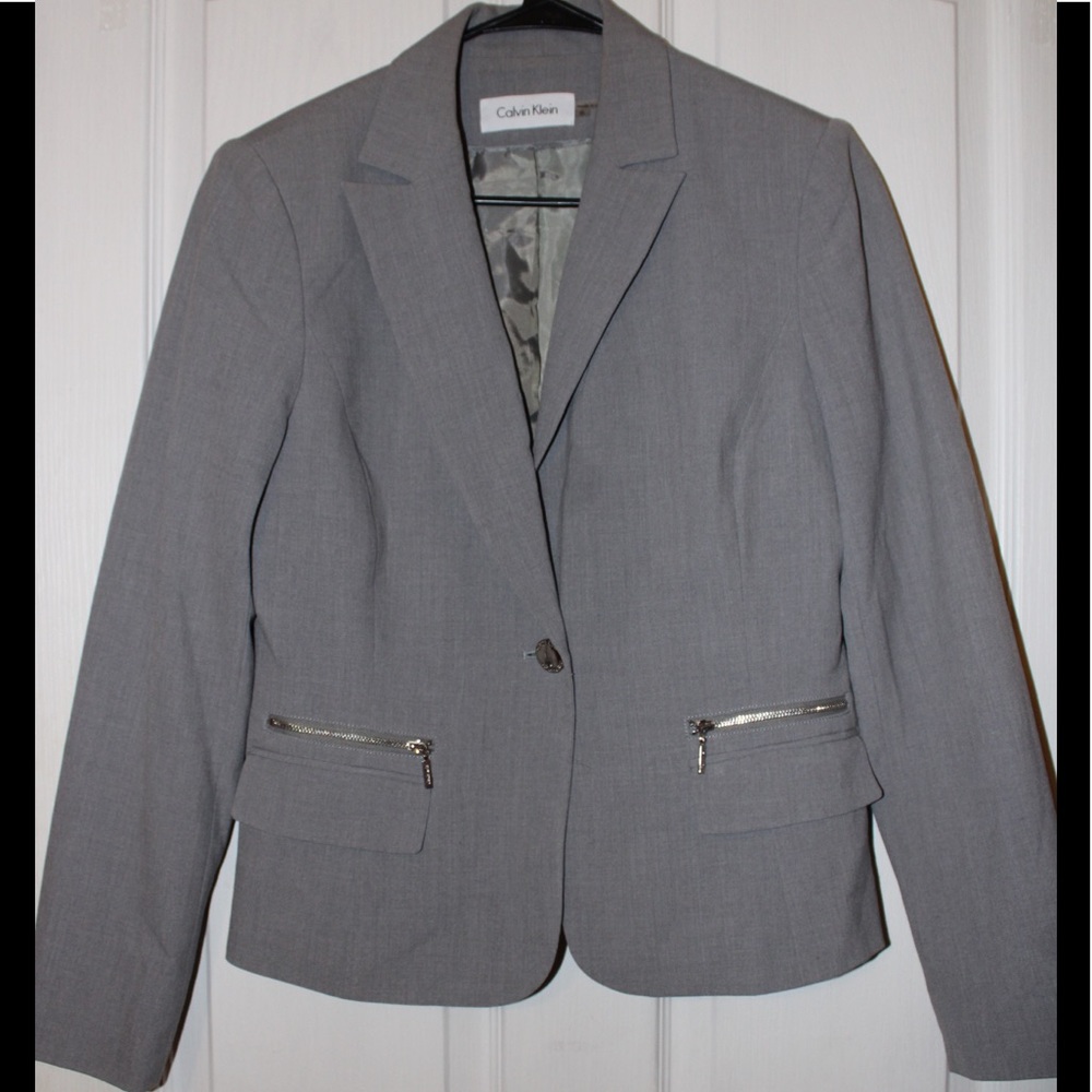 Gray Calvin Klein blazer